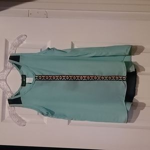 Jenna/Jessie Children's L/14 Green & Blue Blouse